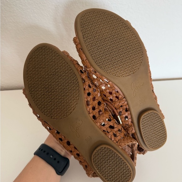 New Joie 100% leather Brown Woven gladiator lace up Sandals - Picture 9 of 10